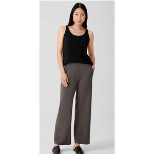 Eileen Fisher Silk Double-Crepe Tapered Ankle Pant Women’s Large in Rye NWT
